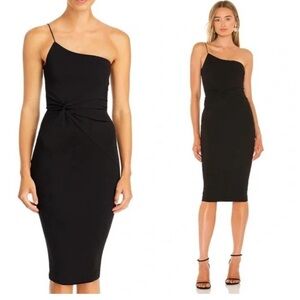 NWT Nookie Lust one shoulder midi dress black